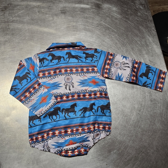 Source Unknown Blue and Black Button Down Shirt - Picture 2 of 3